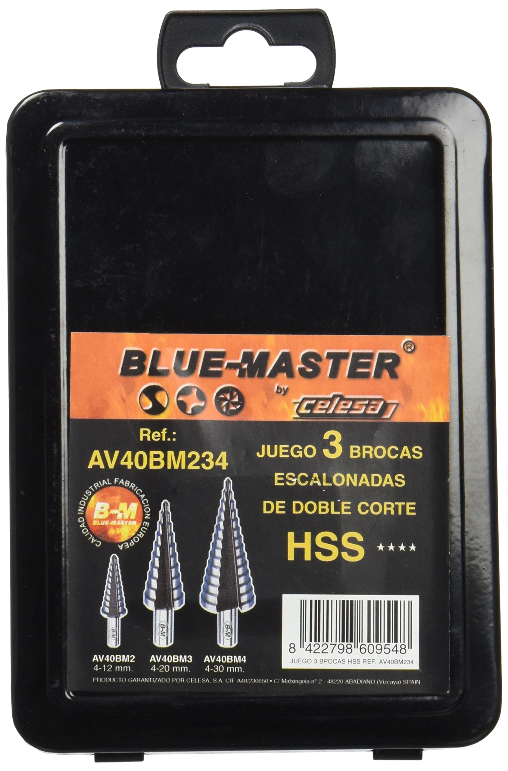Blue-Master AV40BM234 Case 3 Step Bits, 4-12/4-20/4-30