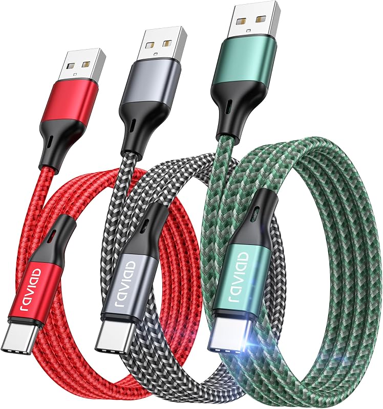 Cavo USB Type-C [3Pezzi, 2m] Cavo USB C Ricarica Rapida Nylon