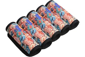 XioioiX Luggage Handle Wrap for Suitcase-Printed Bright Neoprene Luggage Tags/Grips/Identifiers/Markers/Covers/Gripper for Suitcases Carry On Bags 5 Packs (Landmark)