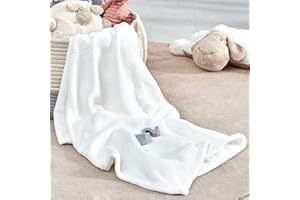 SLEEP ZONE Flannel Fleece Baby Sublimation Blanket 30x40 Inches - Soft Fuzzy Plush White Kids Bed Travel Blanket Throw for Girls, Boys, Toddlers, Puppies