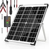 SOLPERK 25W 12V Solar Battery Charger, Waterpoof Solar Panel Kit with Energy Saving Controller for Car RV Trailer Marine Boat Motorcycle Truck Tractor Etc