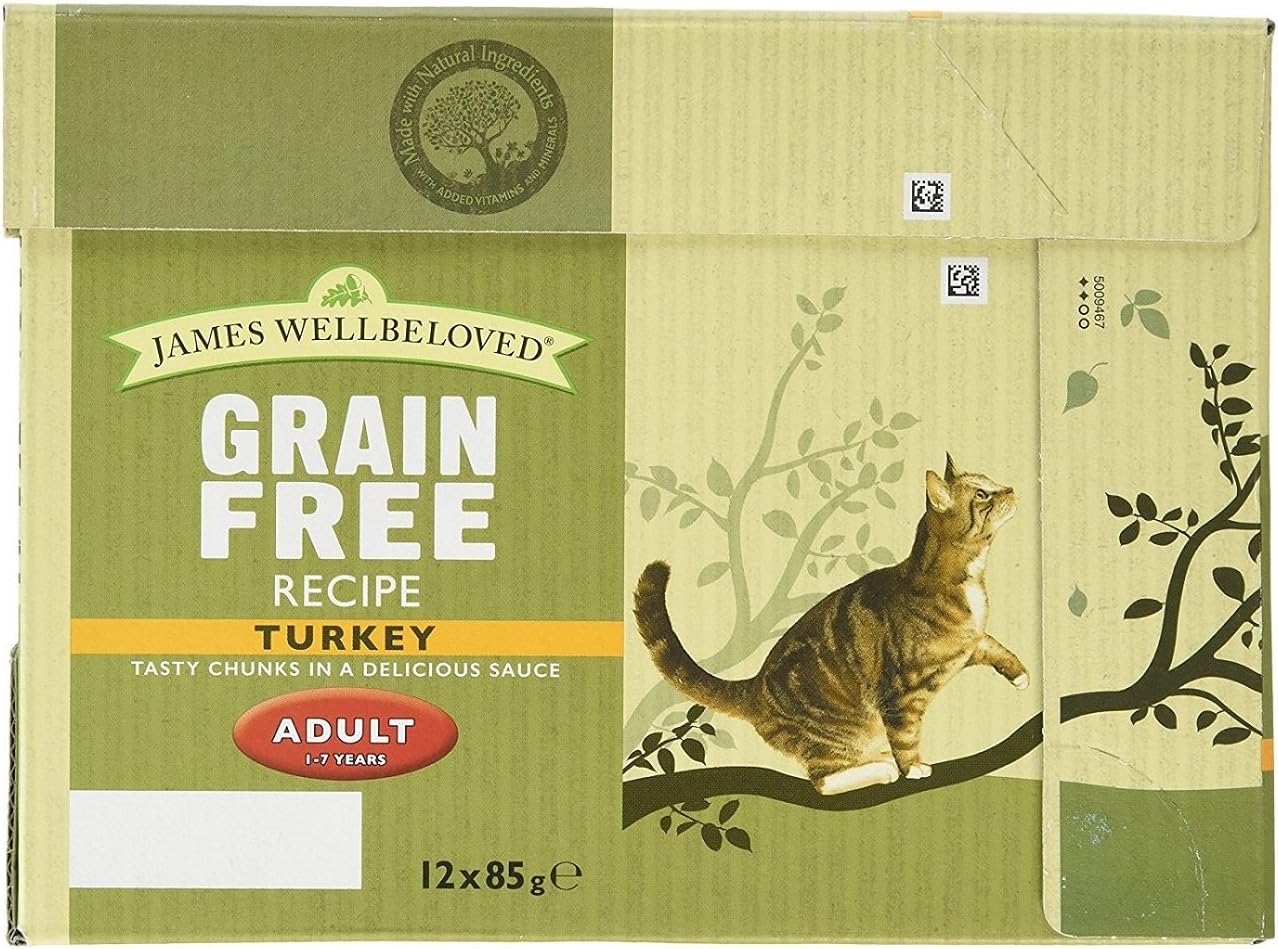 James Wellbeloved Complete Wet Adult Cat Food Turkey, 12 x 85 g