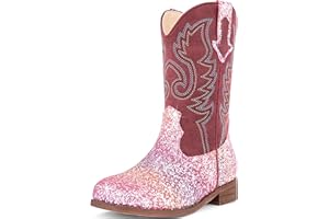 Chumchoi Cowboy Boots for Boys Girls Unisex-Child Western Boots Mid Calf Riding Shoes (Toddler/Little Kid/Big Kid)