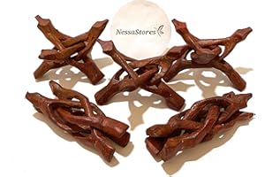 NESSASTORES - Carved Tripod Wood Stand Holder 4" #JC-045 (63 pcs)