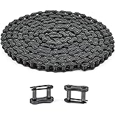 CO-Z #41 Roller Chain for Electric Gate Openers with 2 Connecting Links, 10 ft Gate Chain Extension Replacement for Automatic Sliding Gate Opener Operator Garage Hanger Door Go Karts ATVs Dirt Bikes