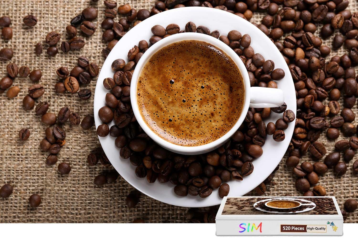 wooden coffee cup puzzle