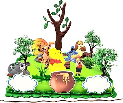 Winnie The Pooh Deluxe Ensemble De Decoration Pour Gateau D Anniversaire Avec Figurines De Winnie L Ourson Et Amis Et De Decoration Sur Le Theme Des Accessoires Amazon Fr Cuisine Maison