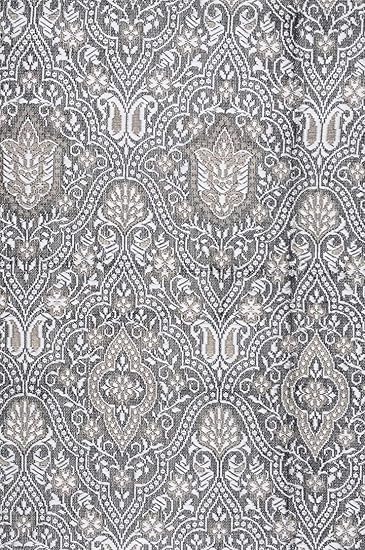 Amazon Com Charcoal Grey Silk Brocade Fabric