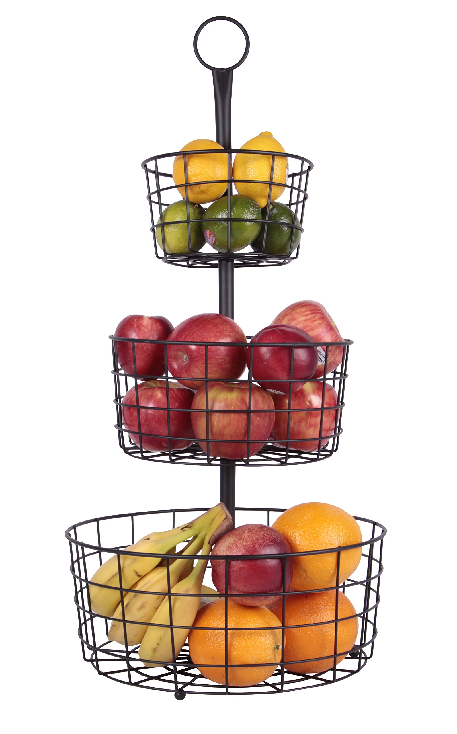 JMiles UHFB205 2 or 3 Tier Decorative Heavy Duty Wire Fruit Basket
