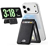 iWALK Stronger Magnetic Wallet, Upgraded for MagSafe Wallet, RFID Blocking, 5 Card Holder with Adjustable Stand, Slim Leather Phone Wallets for iPhone 17/16/15/14/13/12 Series, iPhone Wallets