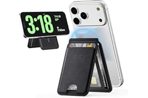 iWALK Magsafe Wallet with Adjustable Stand, 5 Card Holder for Phone, RFID Blocking Magnetic Wallet iPhone 17/16/15/14/13/12, 