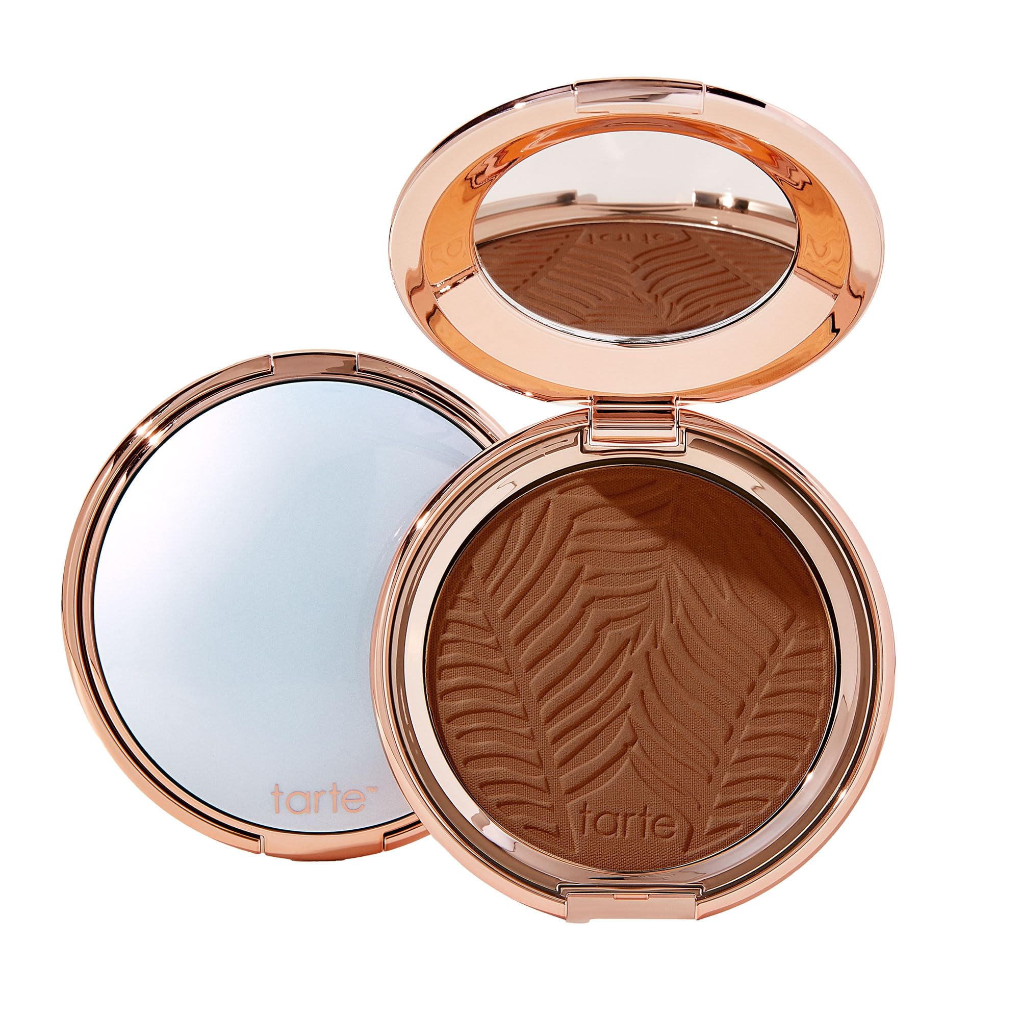 tarte Amazonian clay blurring powder foundation – Buildable Light-to-Medium Coverage, Natural Matte Longwear Finish, Blurs look of Pores, Vegan & Cruelty-Free, full size, 58H rich honey
