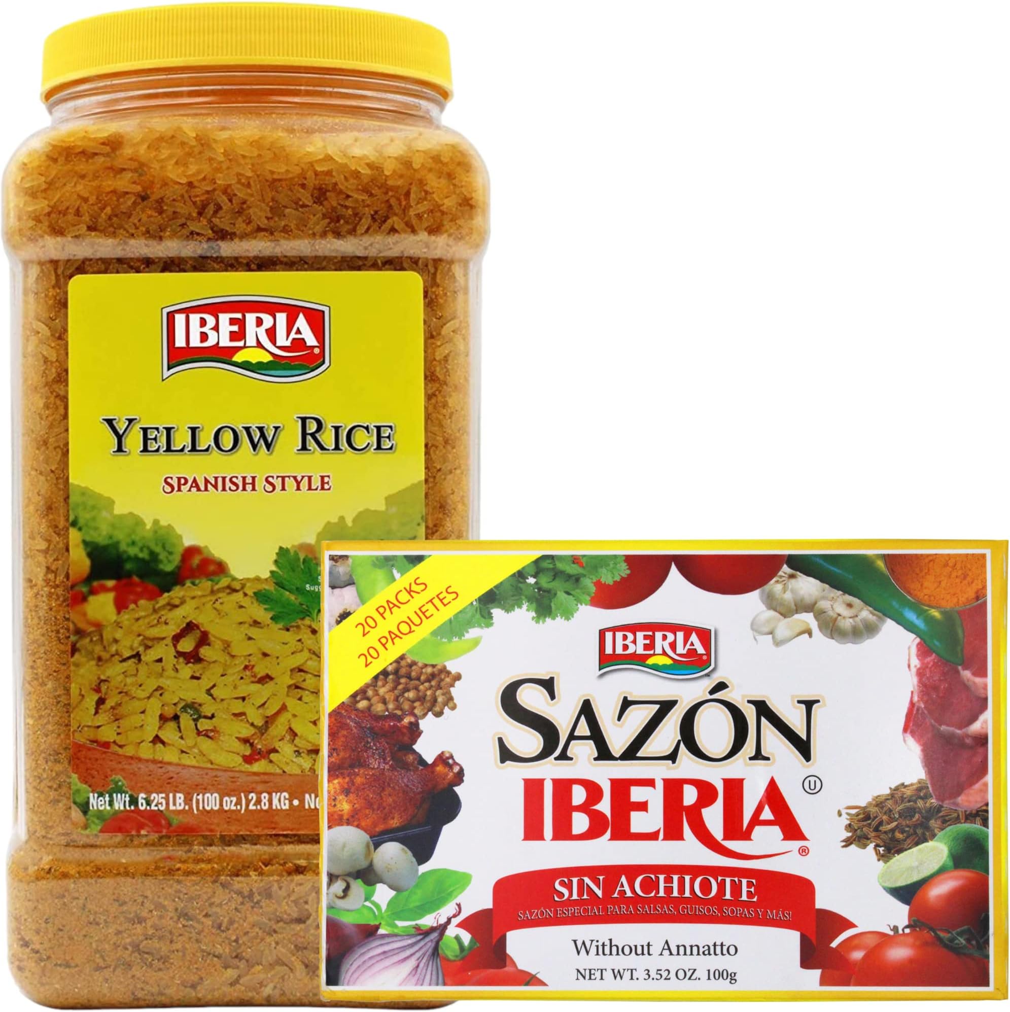 Iberia Yellow Rice 6.25 lb. Bulk Spanish Style Seasoned Rice + Iberia