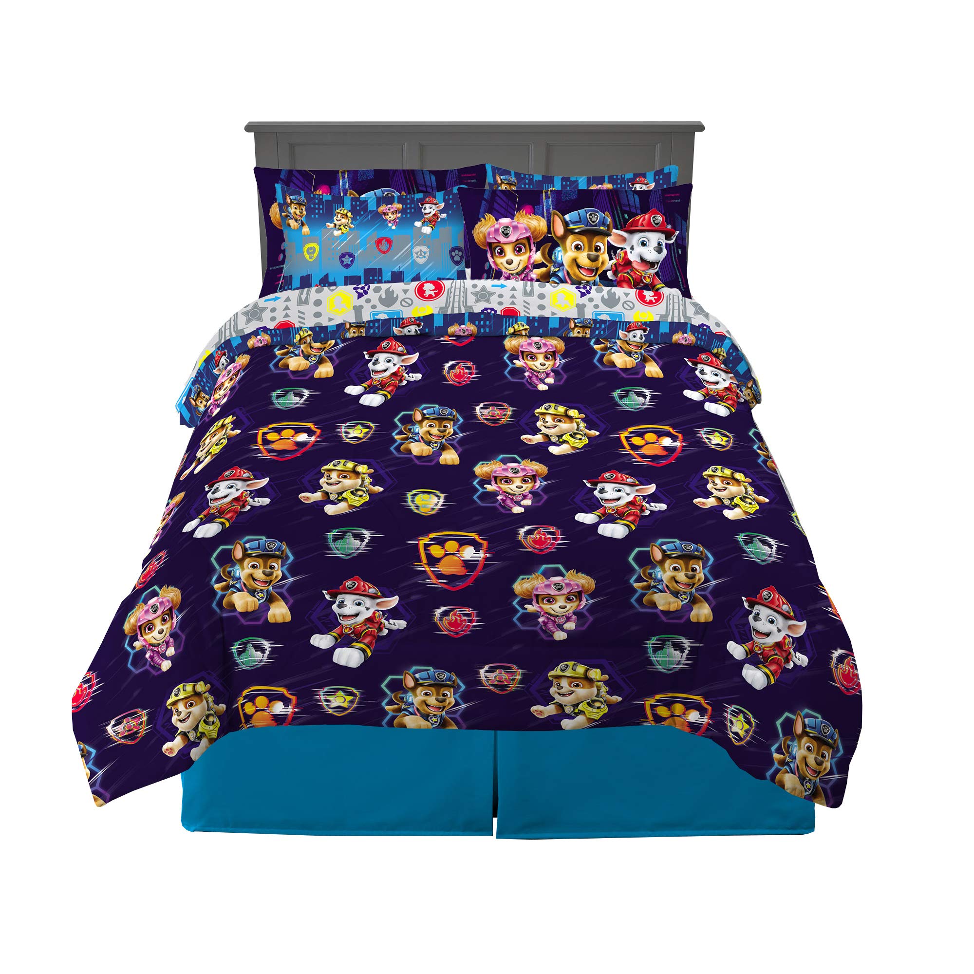 Photo 1 of Franco Paw Patrol Kids Bedding Super Soft Comforter and Sheet Set with Sham, 7 Piece Queen Size, (Official Licensed Product)