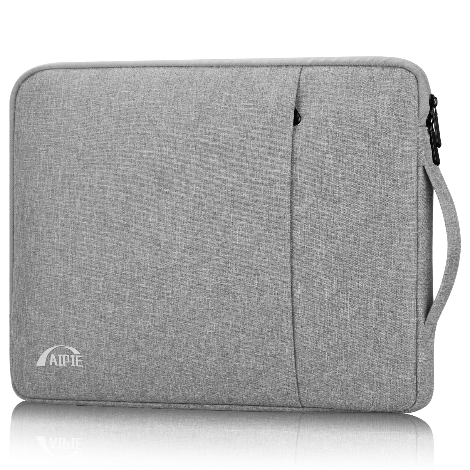 AIPIE Laptop Case 17 17.3 Inch Laptop Sleeve Bump Absorb Briefcase, Durable Work Bag with Handle Gaming PC Cover for Acer, Asus, Dell, HP, Lenovo Women Man Business Trip, Light Grey