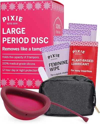 Pixie Cup Menstrual Disc - 100% Medical-Grade Silicone, 12 Hour Comfort