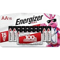 Energizer MAX AA Batteries (16 Pack), Double A Alkaline Batteries