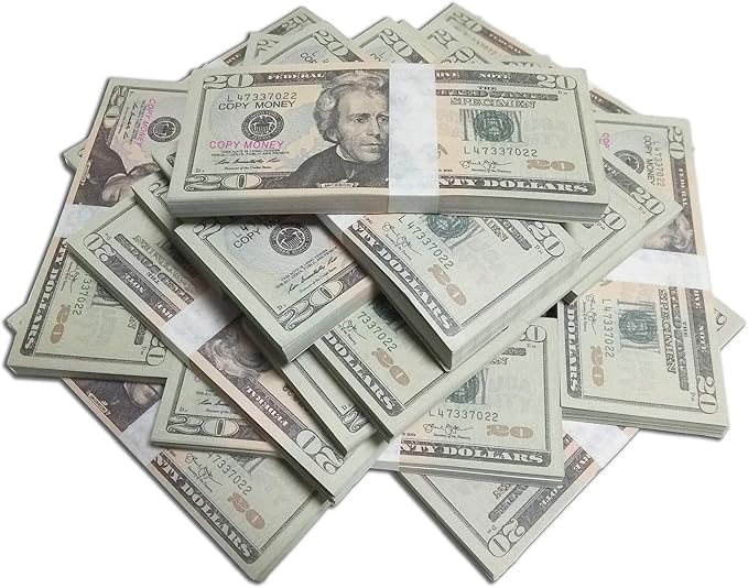 amazoncom motion picture money real looking us play money double