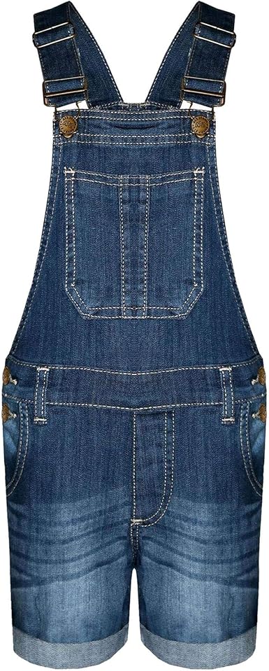 dark blue denim dungarees