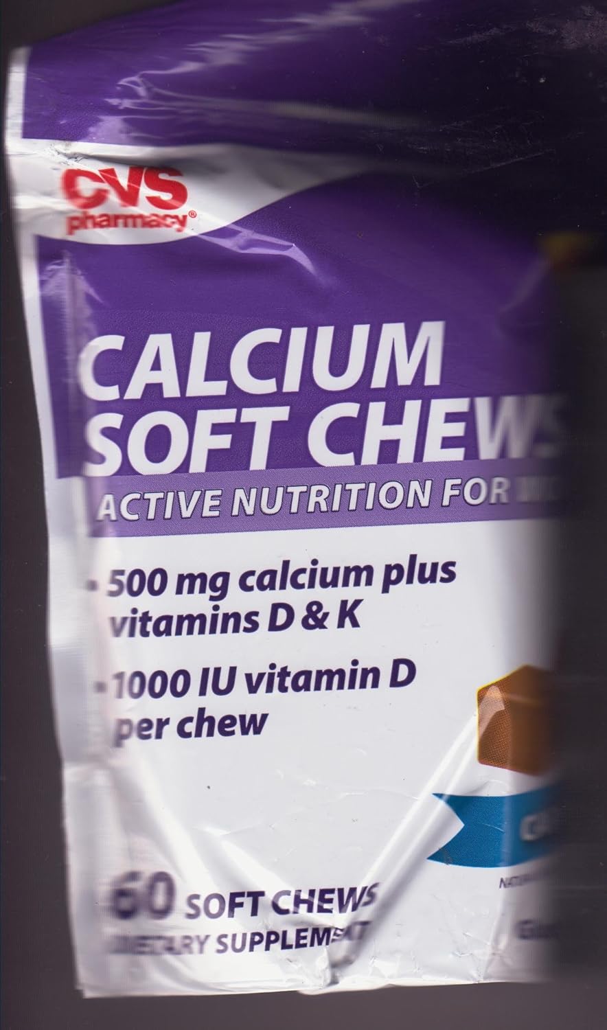 Cvs Calcium 60 Soft Chews 500 Mg Calcium Plus Vitamins D