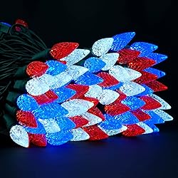 YULETIME Red White Blue One-Piece C6 LED Christmas