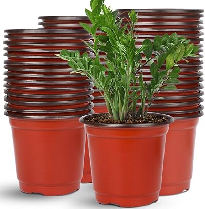Augshy 110 Pcs 6 Inch Plant Nursery Pots Seed Starting Propagation