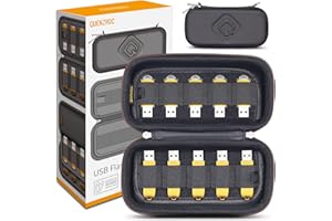 USB Drive Case Organizer Fits 20 Flash Thumb Drives QUENZROC USB Sticks Holder Hard Storage Case Portable Box Travel Carrying