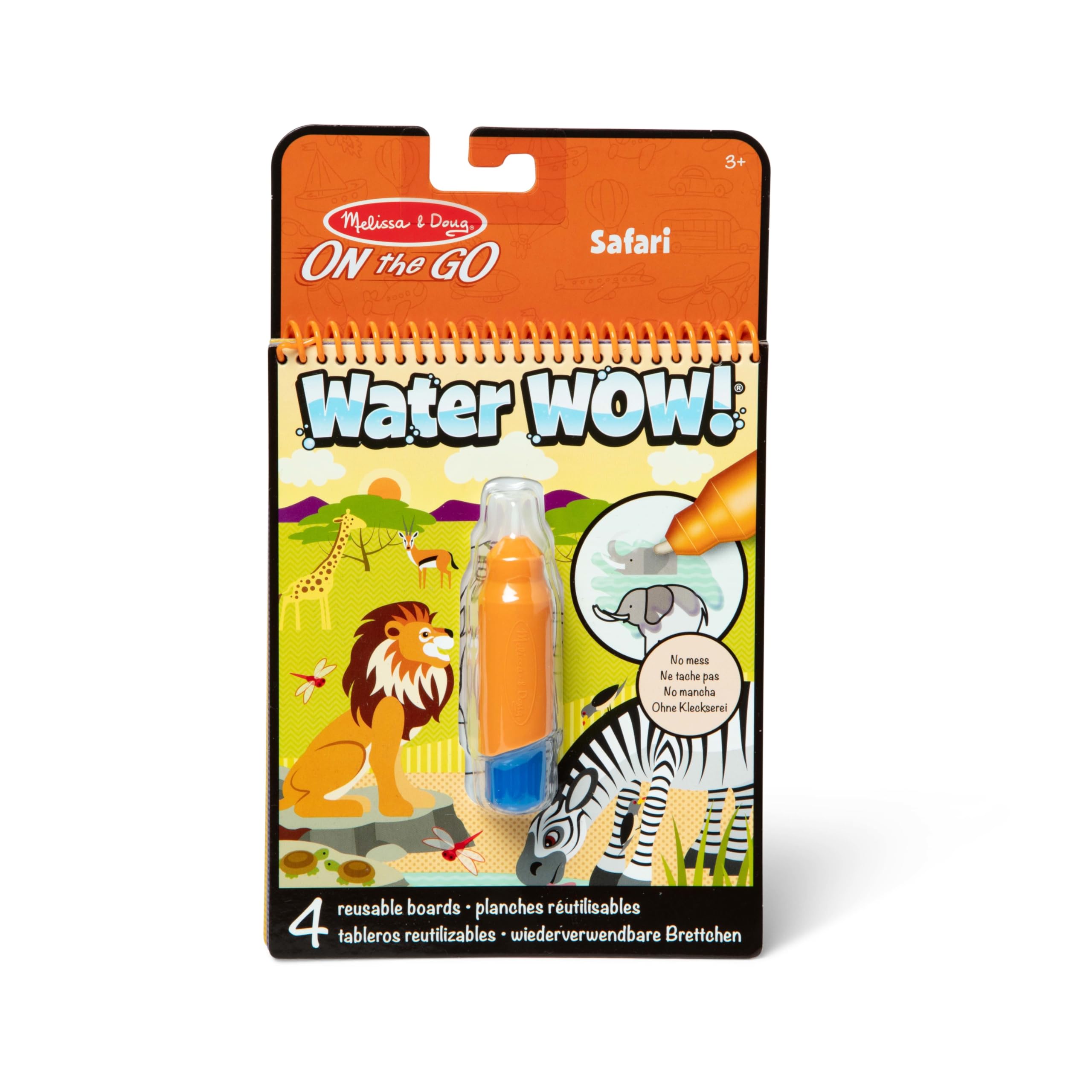 Melissa & Doug Water Reveal Pad - Safari | Activity Pad | Travel | 3+ | Gift for Boy or Girl