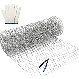 UWIOFF Chicken Wire Net for Craft Projects, Galvanized Hexagonal Chicken Wire Fence Netting with Fine Mesh, Floral Chicken Wi
