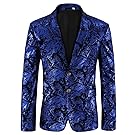 Cloudstyle Men's Dress Floral Suit Notched Lapel Slim Fit Stylish Blazer