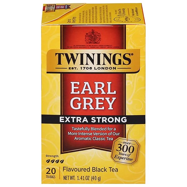 TWININGS EARL GREY EXTRA STRONG BLACK TEA INDIVIDUALLY...