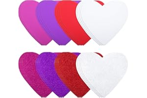 Ruisita 32 Pieces Valentine's Day Foam Hearts Large Foam Heart Shapes Non Adhesive Heart for DIY Craft, 6 Inches, 4 Colors