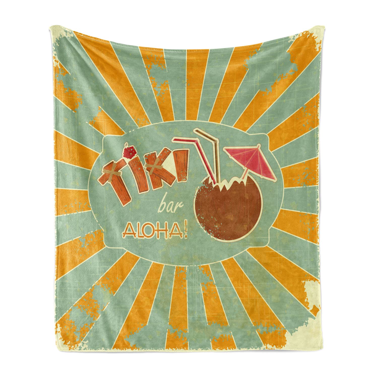 Ambesonne Tiki Bar Soft Flannel Fleece Throw