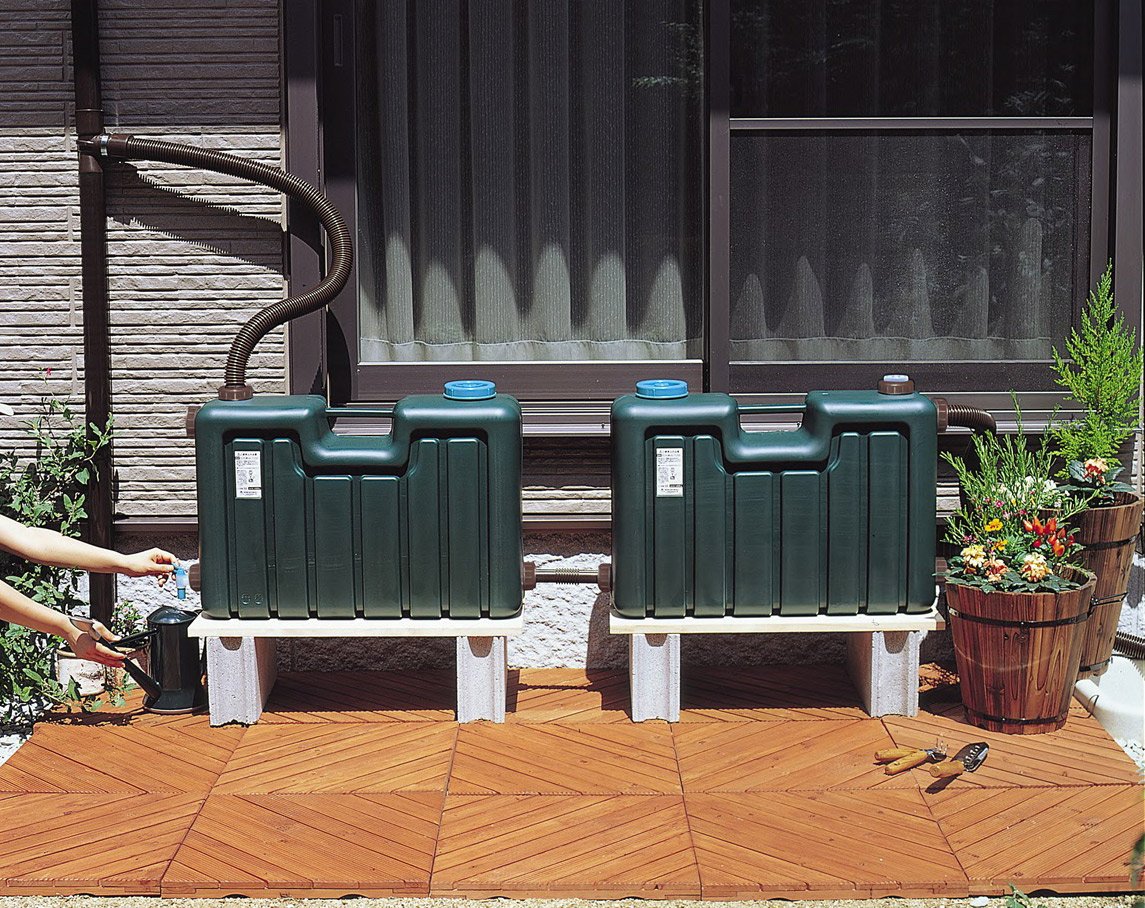 Eg 26 100lセット 50l 2 節約 ミツギロン ダークグリーン 屋外用貯水用品 B 雨水タンク ガーデン用ジョイントマットタイル 激安 Rumble Media