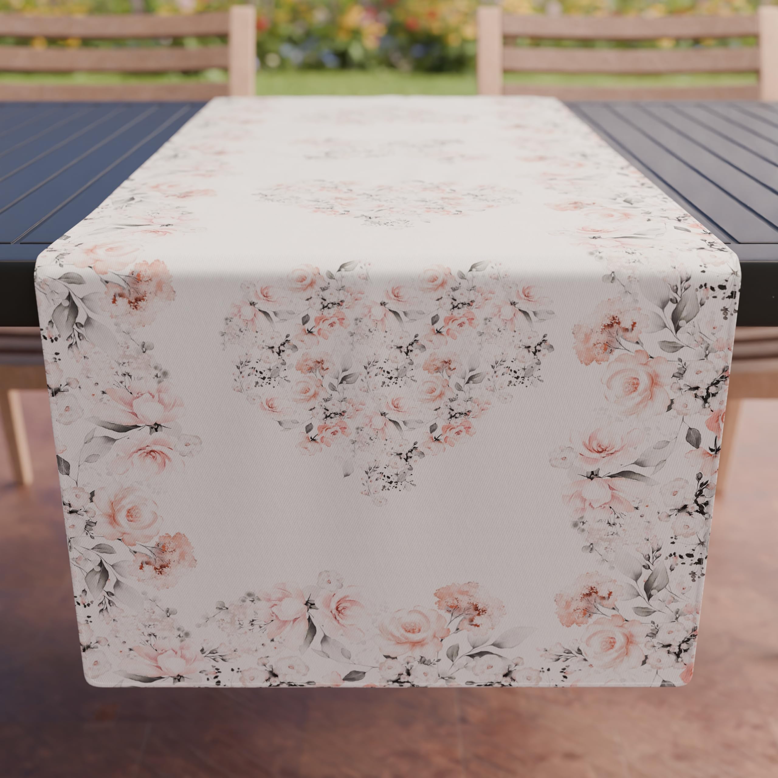 PETTI Artigiani Italiani - Kitchen Textile Accessories, Elegant Table Runner 40 x 140 cm in Microfibre, Table Cloth in Digital Floral Print 17, 100% Made in Italy — image 1