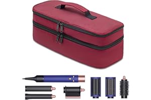 GREENESTA Hair Tools Travel Bag Compatible With Shark Flex Style Attachment, Shark Airwrap Flexstyle, Dyson Airwrap | Travel Case For Sharkflex Styler | Beauty Hair Dryer Attachments Storage Burgundy