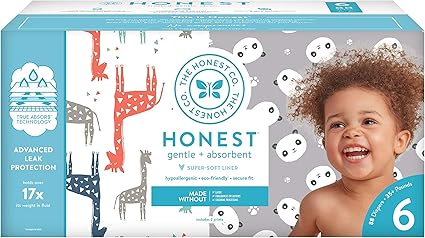 the honest company super club box diapers with trueabsorb technology