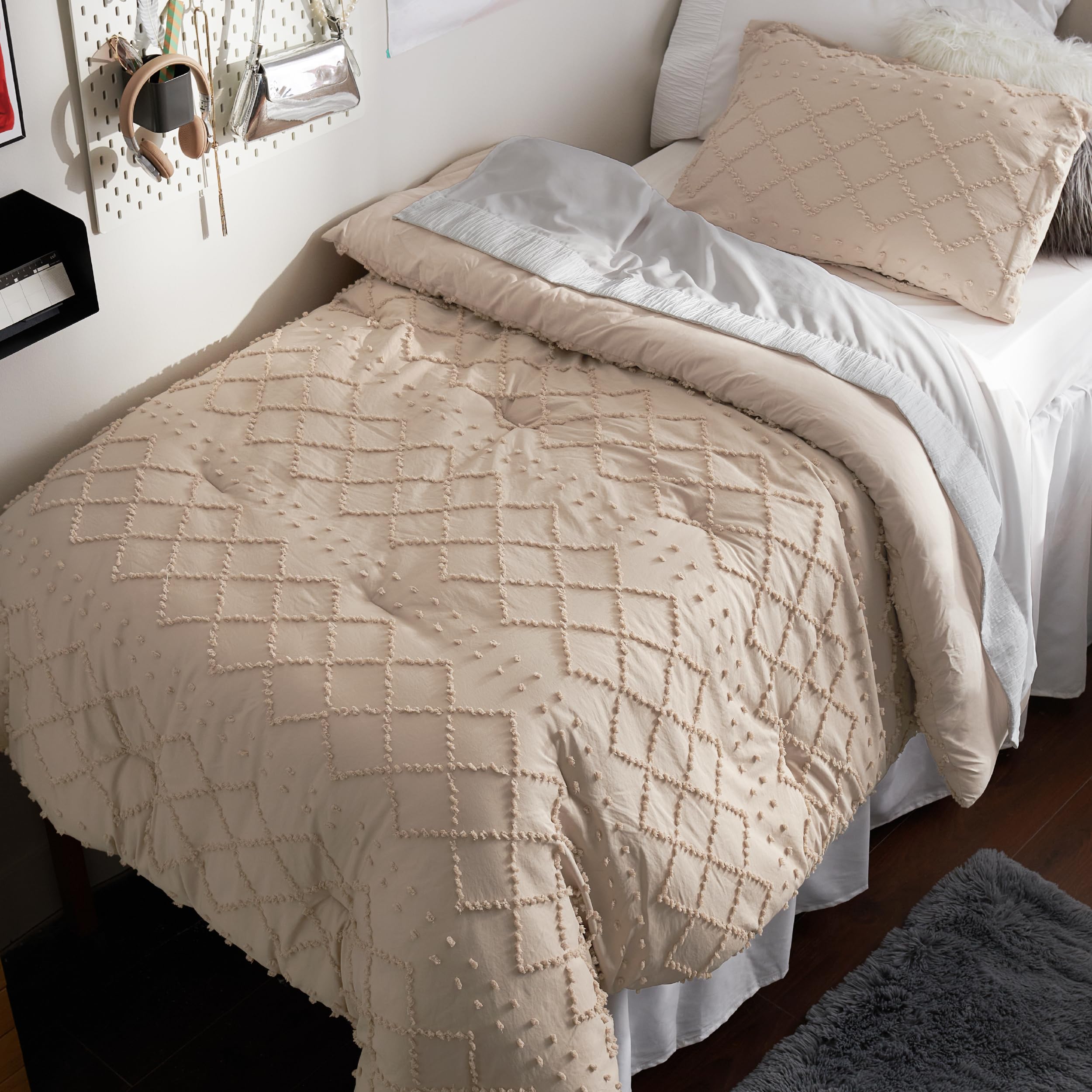 Bedsure Twin/Twin XL Comforter Set - Warm Tan Boho