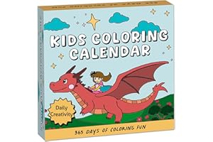 CHARLIE'S TREASURES 2026 Kids Coloring Daily Calendar | 2025-2026 Fun Art Activity for Children with Doodles to Color Every Day of The Year, Great Gift for Girls & Boys | A Present That Will Bring Joy Everday of The Year, Cute Christmas Advent Calendar, School Classroom Must Have