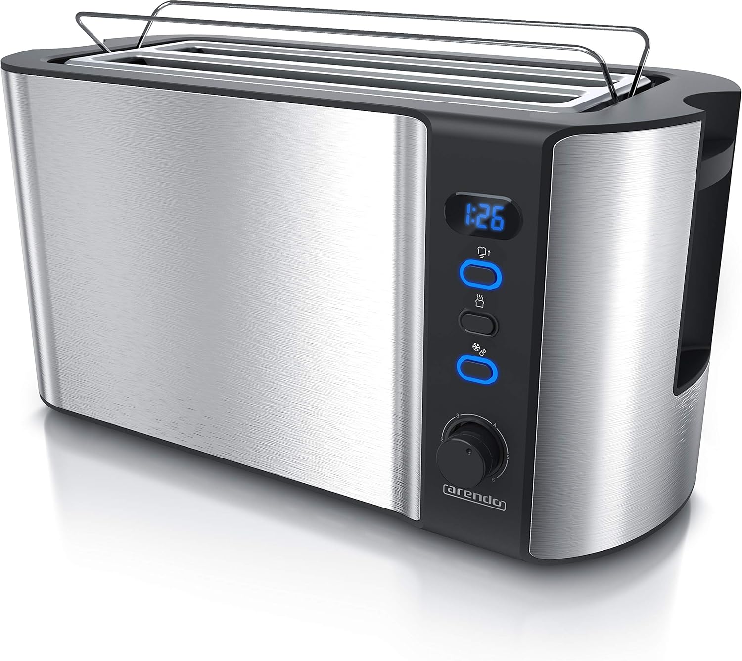Amazon.de Arendo Edelstahl Toaster Langschlitz 4 Scheiben Defrost