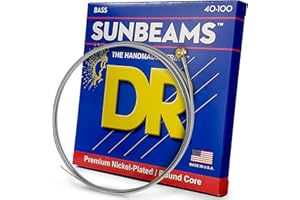 DR Strings Sunbeam-Nickel Plated Round Core Bass 40-100