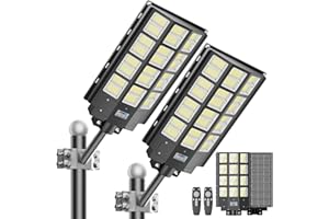 XMPTYN 8000W Solar Street Light Outdoor Waterproof, 240000LM Solar Powered Parking Lot Lights Large Street Light Dusk to Dawn with Motion Sensor, LED Flood Light Wide Angle Lamp for Patio and Parkling Lot
