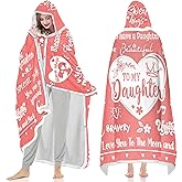 Warmstorey Wearable Blanket Hoodie To My Daughter Blanket Hoodies Christmas Gifts For Daughters Birthday Gifts For Daughter Cozy Hoodie Blankets, Thoughtful Gift For Daughters Birthday Graduation Gift