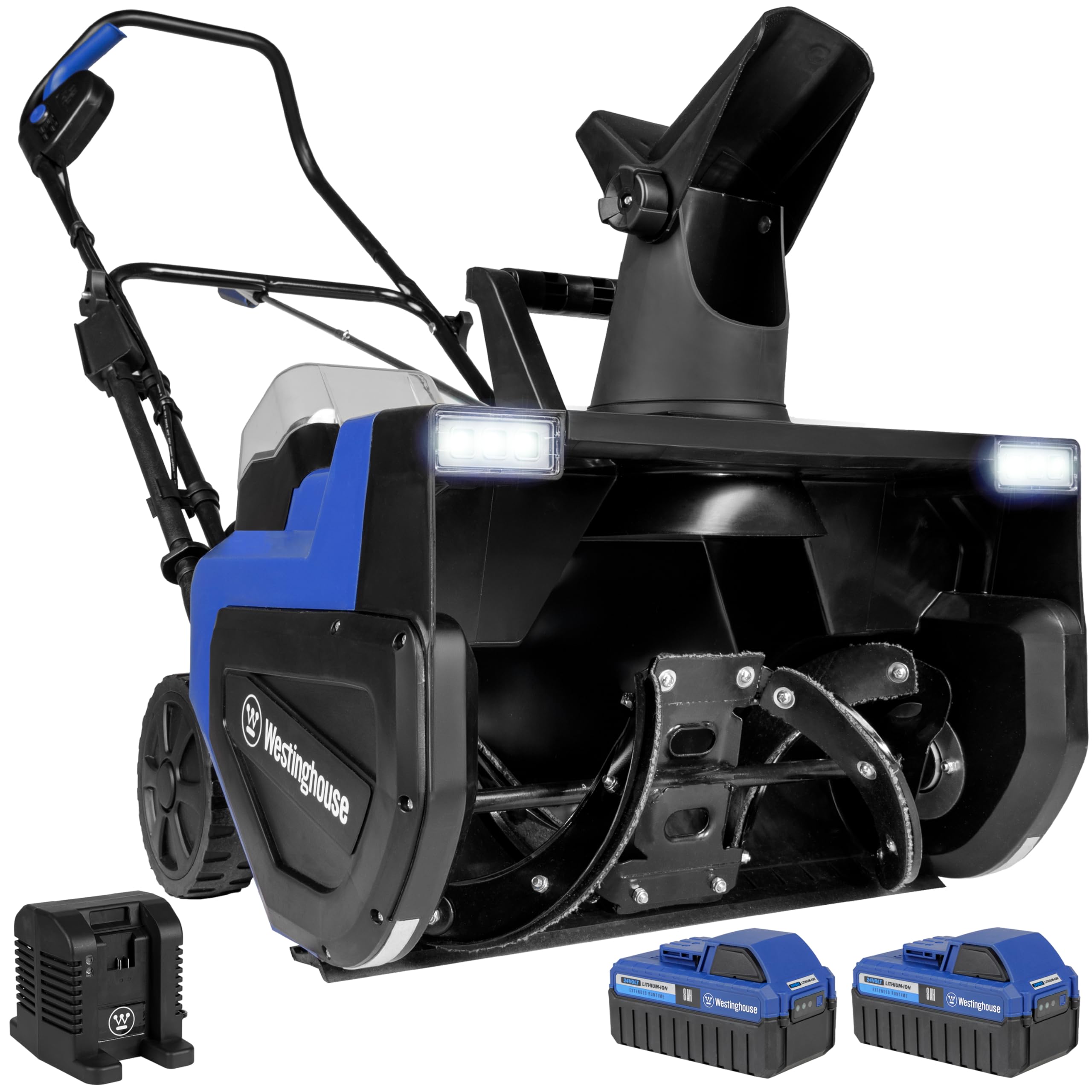 Photo 1 of ***CLEAR ACRYLIC COVERS CRACKED SOME SCUFFS/SCRATCHES, SELLING AS IS*** Westinghouse WSnow22 48V Cordless Snow Blower 22 Inch Kit, Steel Auger, LED Lights, 1600W Brushless Motor, 25ft Throwing Distance, Plows 840lbs/min, Compatible with Snow Joe Batteries