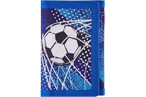 Boys Canvas Trifold Football Soccer Wallet - Kids Card Holders with Coin Pocket, Ideal for School Daily & Outdoor Outings, Pa