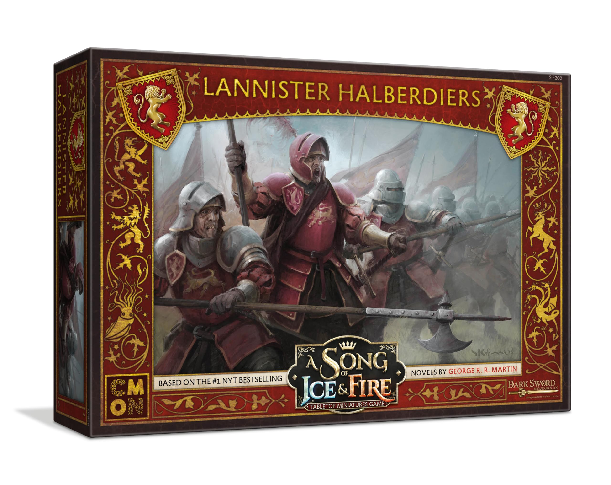 CoolMiniOrNot CMNSIF202 Game of Thrones A Song of Ice and Fire: Lannister Halberdiers Expansion, Multi-Color