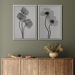MUDECOR Framed Canvas Print Wall Art Set Monochrome