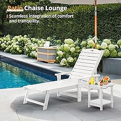 LUE BONA HDPS Chaise Lounge Chairs Set with
