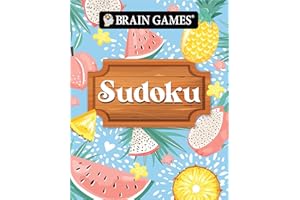Brain Games - Take-Along - Sudoku | Summer-Themed Fruit Design | Portable Variety Puzzle Book