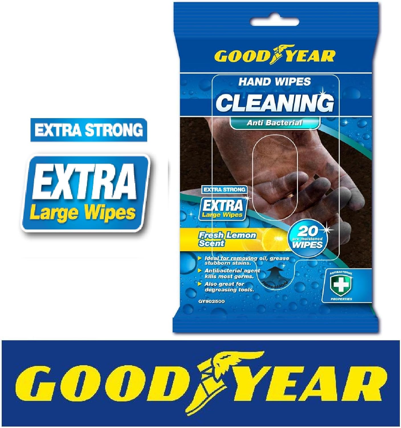 HAND CLEANING WIPES FOR HAND & TOOLS HEAVY DUTY ANTIBACTERIAL WIPES BY GOODYEAR TOOLS Amazon